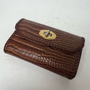 Vintage leather clutch